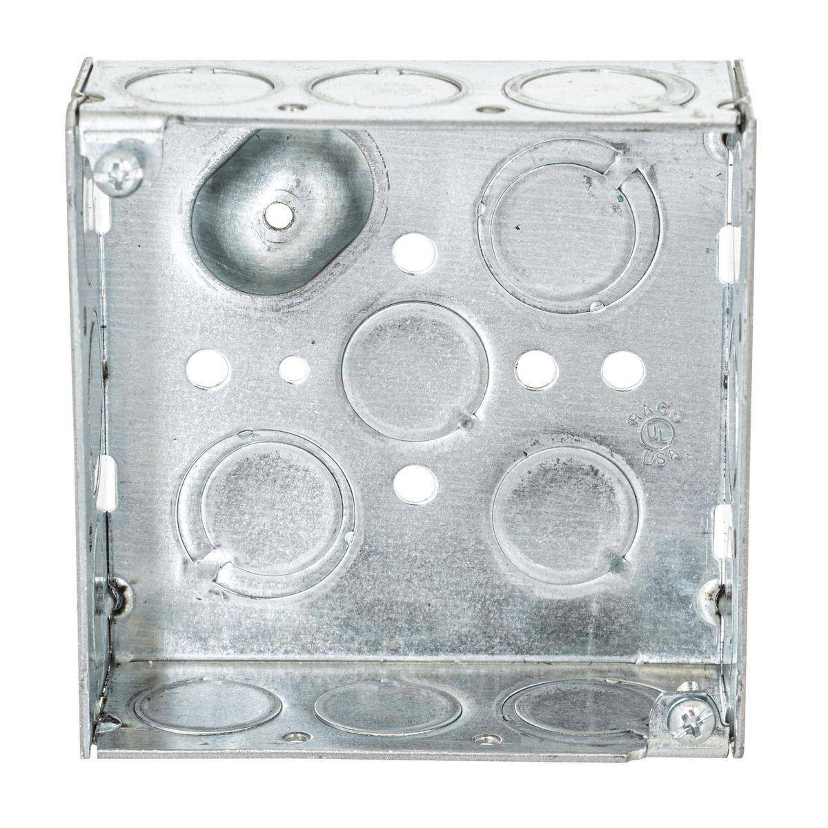 Wiring Device-Kellems HBL189SM HBL Wall Box Electrical Floor Cover, Steel, 21 cu-in Capacity, ((4) Back, (12) Side) Knockouts