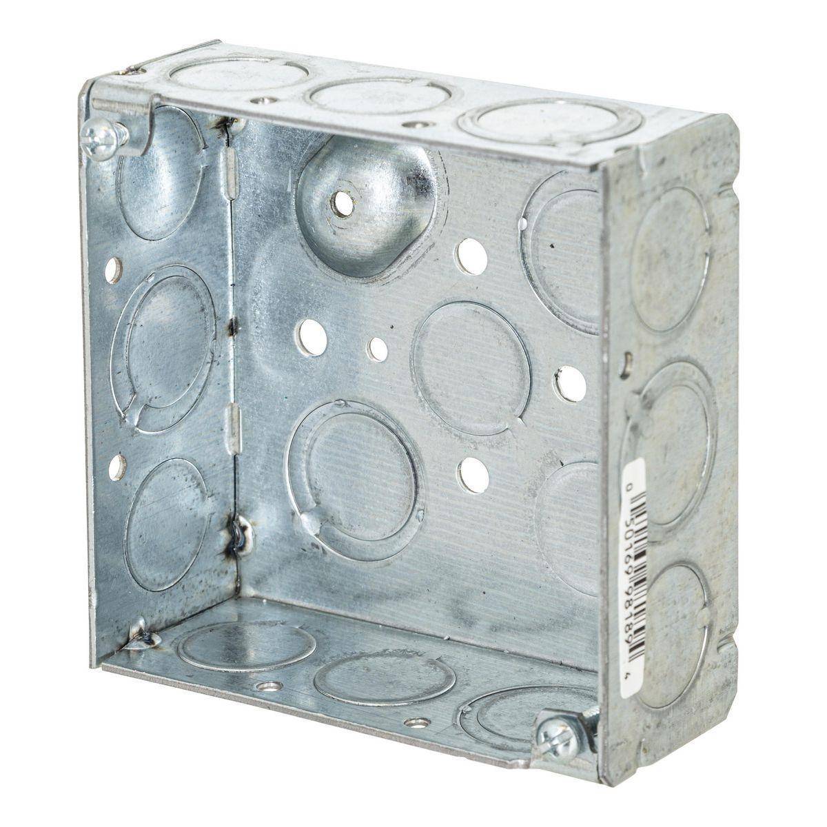 Wiring Device-Kellems HBL189SM HBL Wall Box Electrical Floor Cover, Steel, 21 cu-in Capacity, ((4) Back, (12) Side) Knockouts
