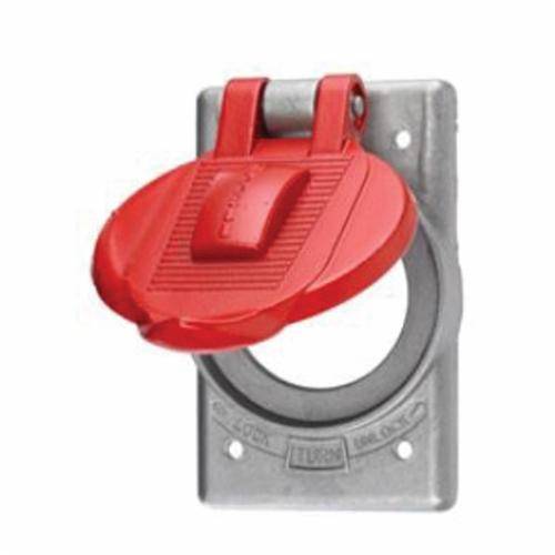 Wiring Device-Kellems Hubbellock® HBL20446 Close Standard Weatherproof Cover, 4.37 in L x 2.84 in W x 1.16 in D, Cast Aluminum