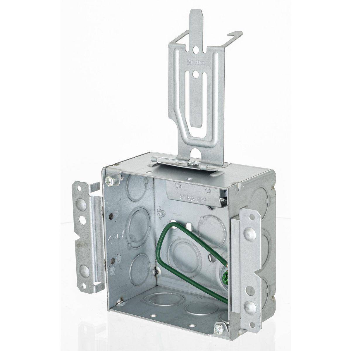Wiring Device-Kellems HBL232MSCM HBL Wall Box Electrical Floor Cover, Steel, 30.3 cu-in Capacity, ((2) Back, (9) Side) Knockouts
