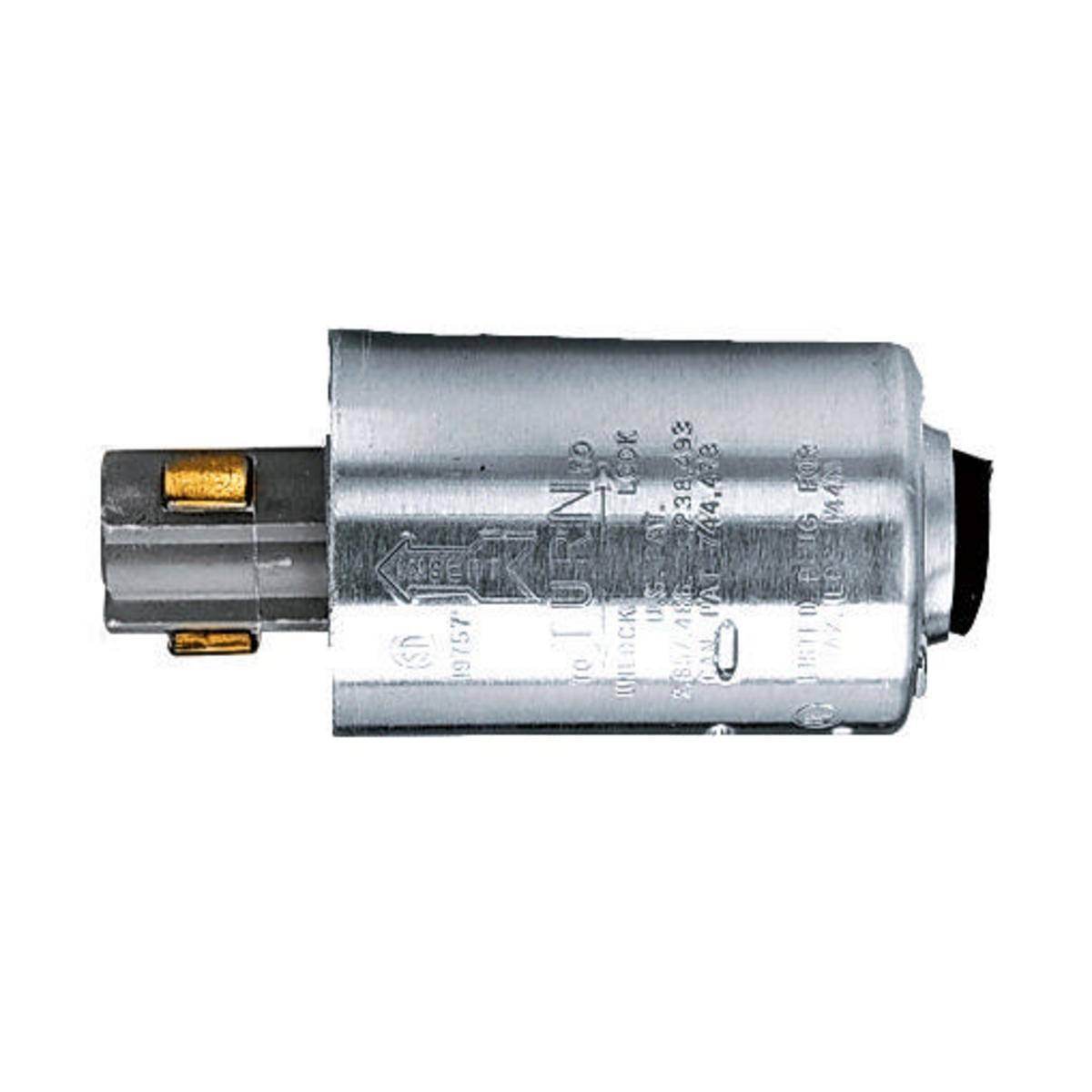 Wiring Device-Kellems Hubbellock® HBL24312 1-Phase Explosion Proof Grounding Male Cord Mount Locking Plug With Epoxy Kit, 125 VAC, 20 A, 2 Poles, 3 Wires, Metallic