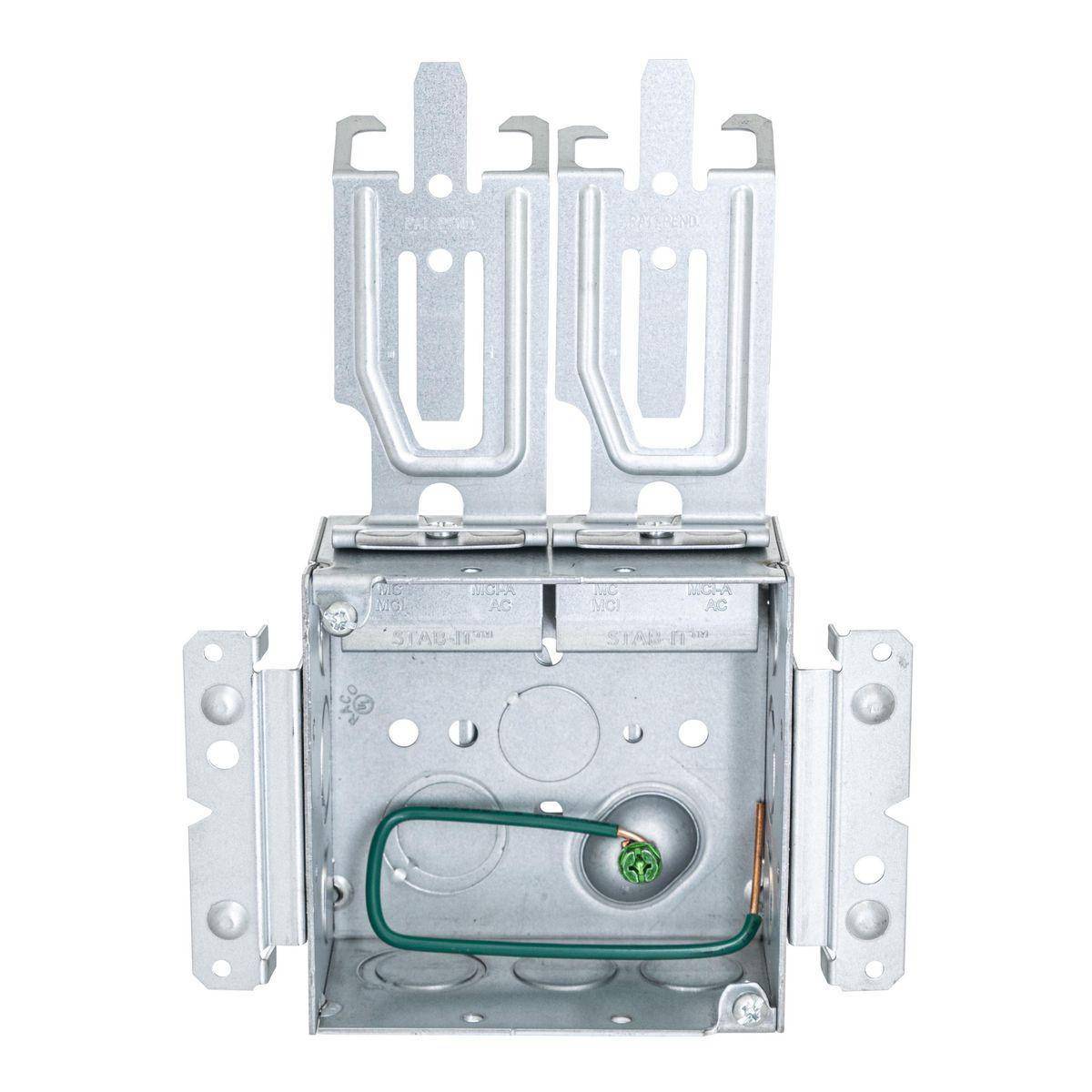 Wiring Device-Kellems HBL244MSCM HBL Wall Box Electrical Floor Cover, Steel, 30.3 cu-in Capacity, ((2) Back, (9) Side) Knockouts