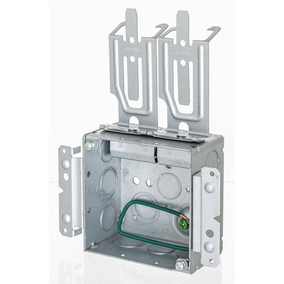 Wiring Device-Kellems HBL244MSCM HBL Wall Box Electrical Floor Cover, Steel, 30.3 cu-in Capacity, ((2) Back, (9) Side) Knockouts