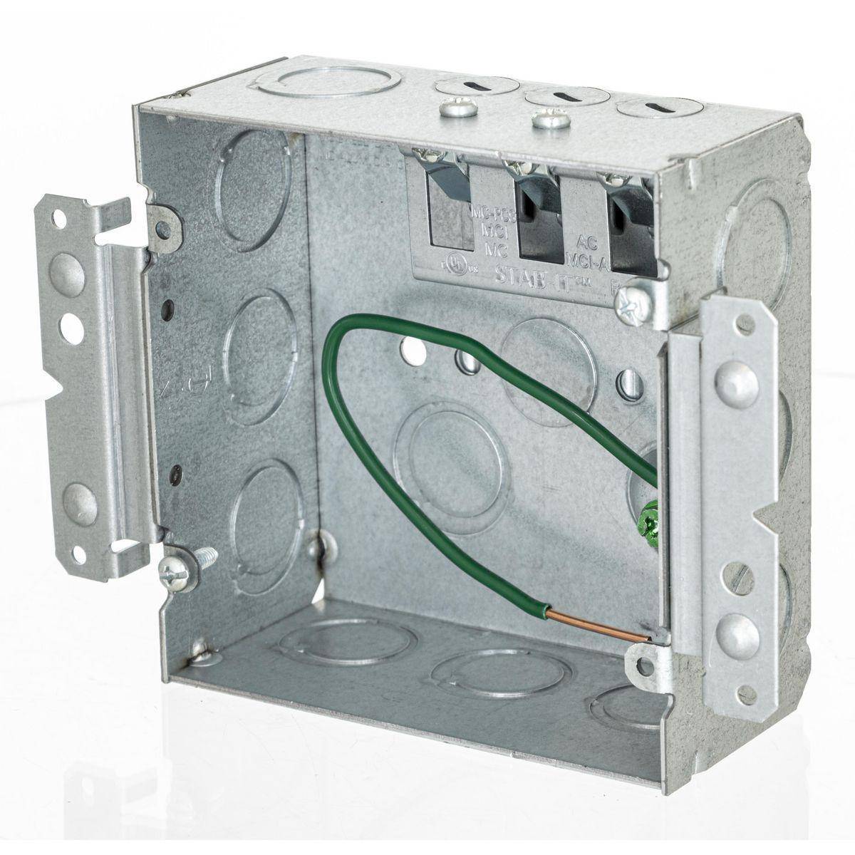 Wiring Device-Kellems HBL252MS HBL Wall Box Electrical Floor Cover, Steel, ((2) Back, (10) Side) Knockouts