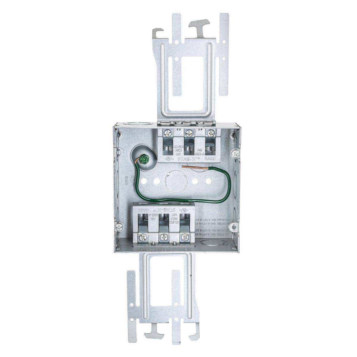 Wiring Device-Kellems HBL254SCM HBL Wall Box Electrical Floor Cover, Steel, ((1) Back, (8) Side) Knockouts
