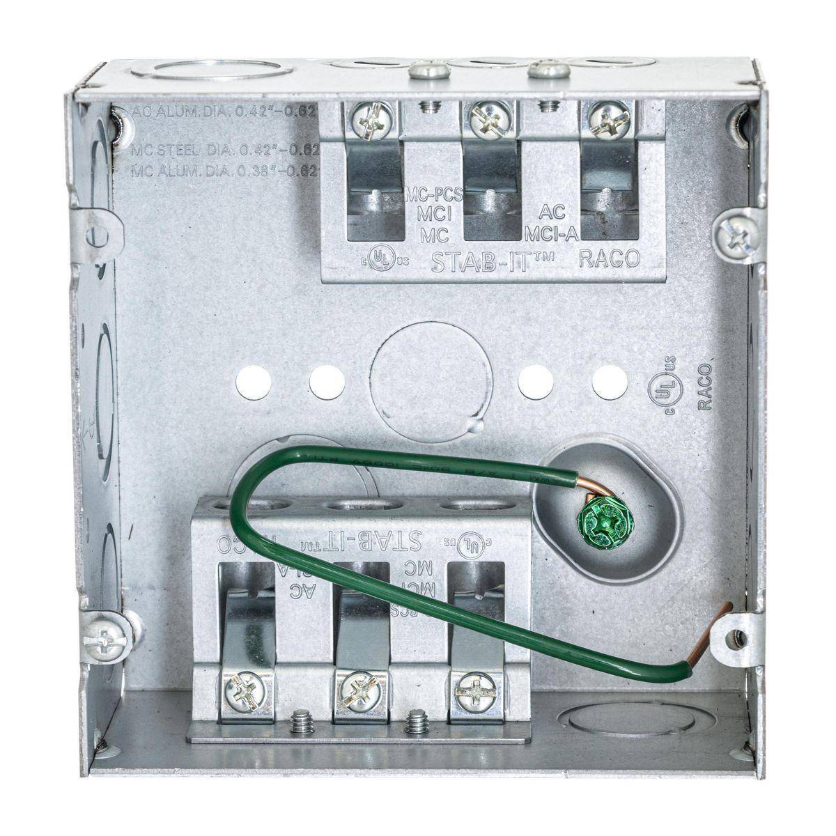 Wiring Device-Kellems HBL254S HBL Wall Box Electrical Floor Cover, Steel, ((1) Back, (8) Side) Knockouts