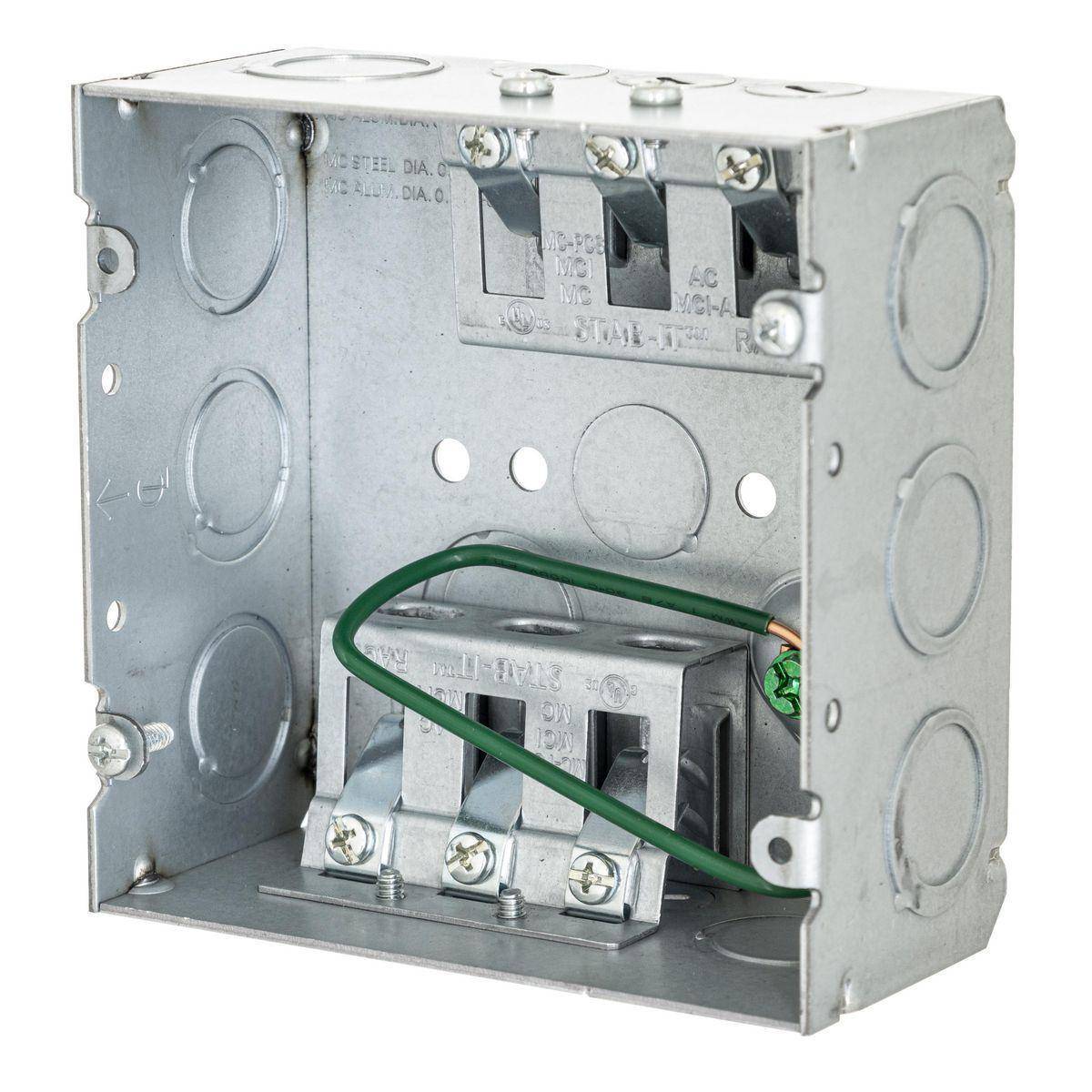 Wiring Device-Kellems HBL254S HBL Wall Box Electrical Floor Cover, Steel, ((1) Back, (8) Side) Knockouts