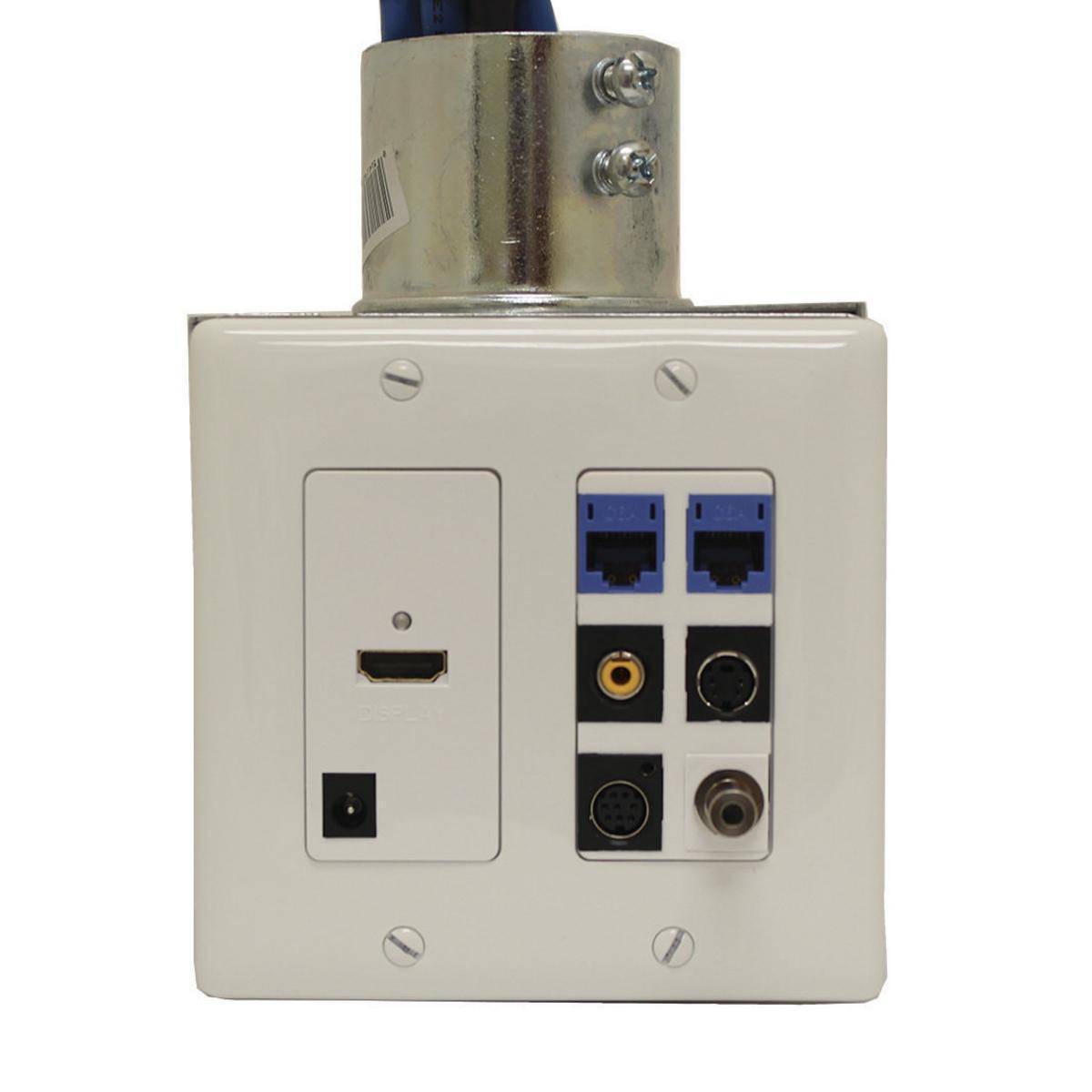 Hubbell® HBL260 Large Capacity Square Wall Box, Steel, 66.7 cu-in Capacity, 2 Gangs, (2) Outlets, (10) Knockouts, 4-11/16 in H x 4-11/16 in W x 3-1/4 in D