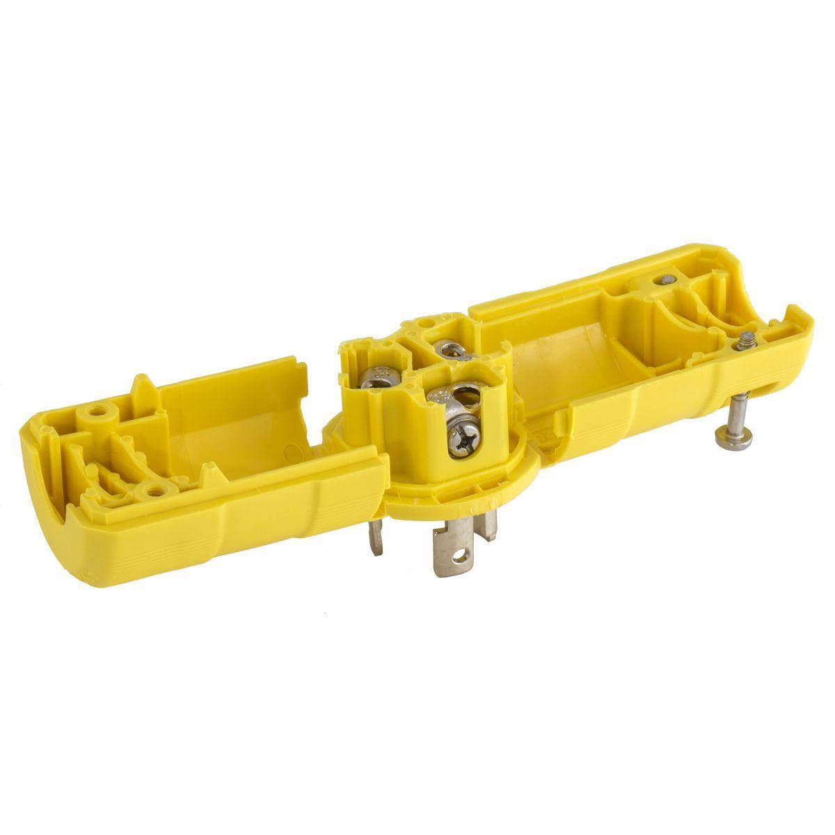 Wiring Device-Kellems Twist-Lock® Valise® HBL26CM11V 1-Phase Corrosion Resistant Grounding Male Standard Cord Mount Locking Plug, 125 VAC, 30 A, 2 Poles, 3 Wires, Yellow