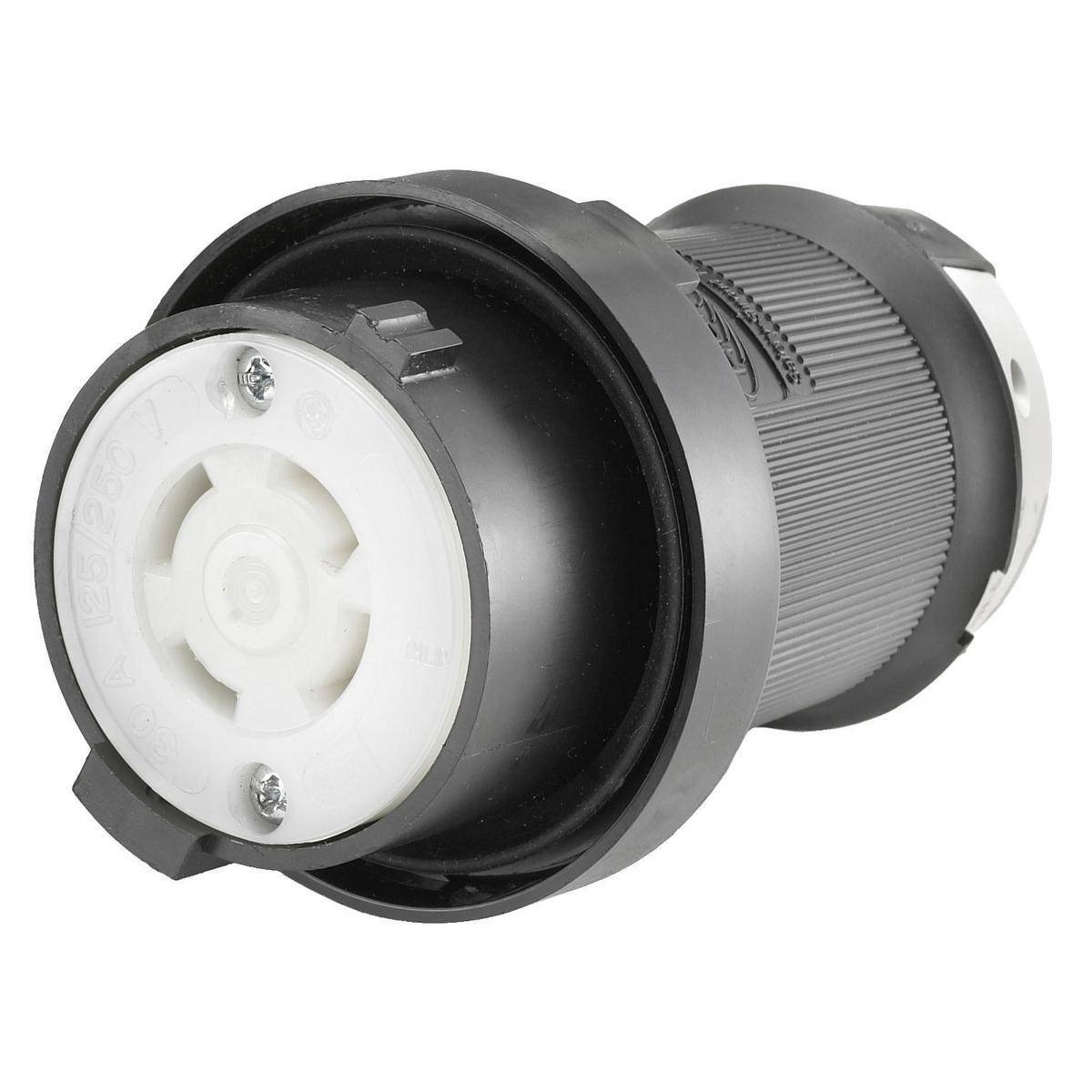 Hubbell® HBL2713SR Watertight Reverse Service Connector, 125/250 VAC, 30 A, 3 Poles, 4 Wires