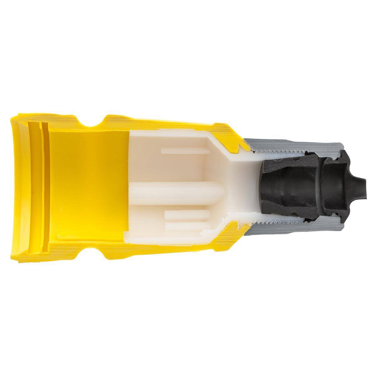 Wiring Device-Kellems Twist-Lock® Elastogrip® HBL29W75 3-Phase Isolated Grounding Standard Sized Water/Dust-Tight Cord Mount Watertight Female Connector, 250 Delta VAC, 30 A, 3 Poles, 4 Wires, Yellow