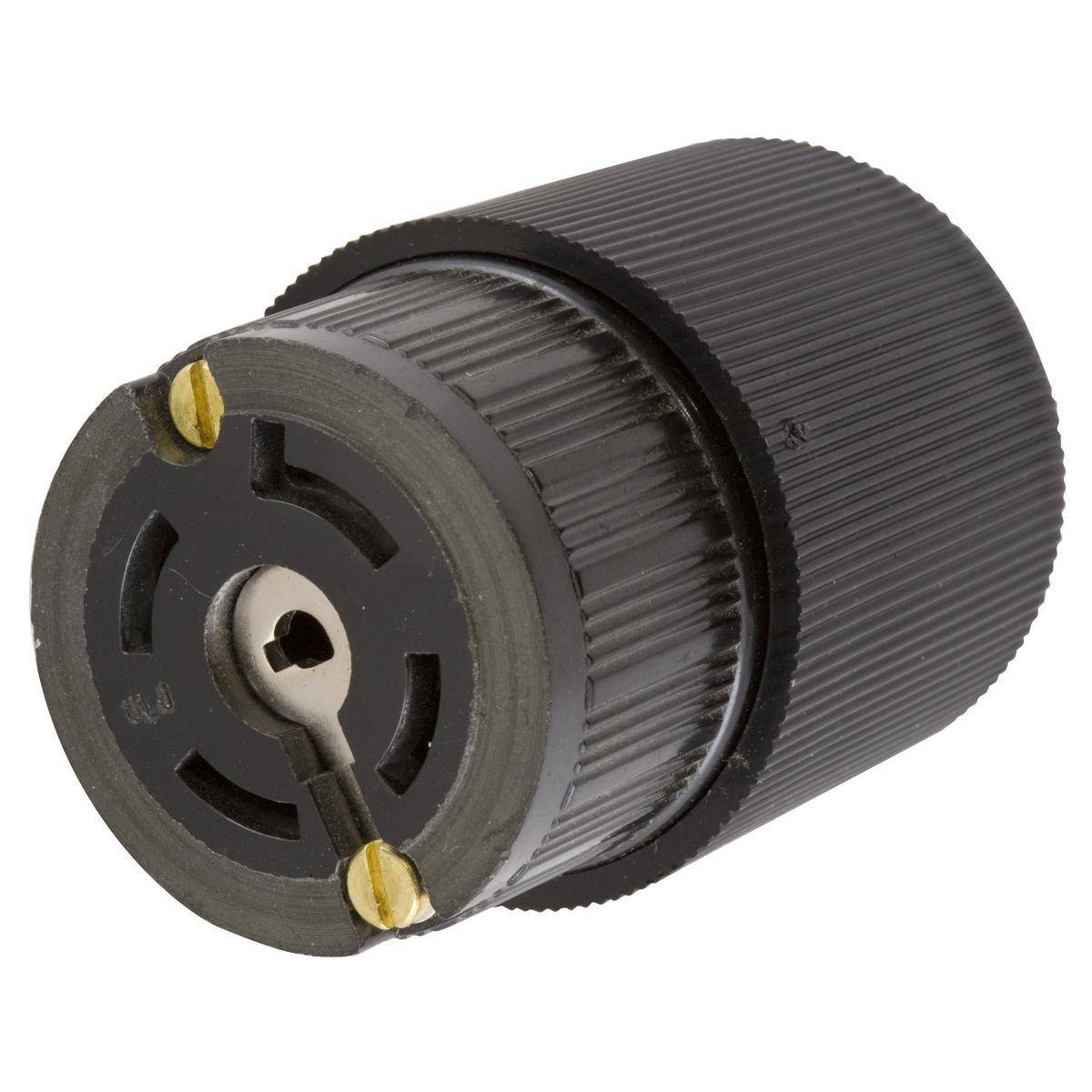 Wiring Device-Kellems Twist-Lock® Variload® HBL45935 3-Phase Female Grounding Heavy Duty Insulated Standard Cord Mount Locking Connector, 120/208 VAC, 20 A, 4 Poles, 5 Wires, Black