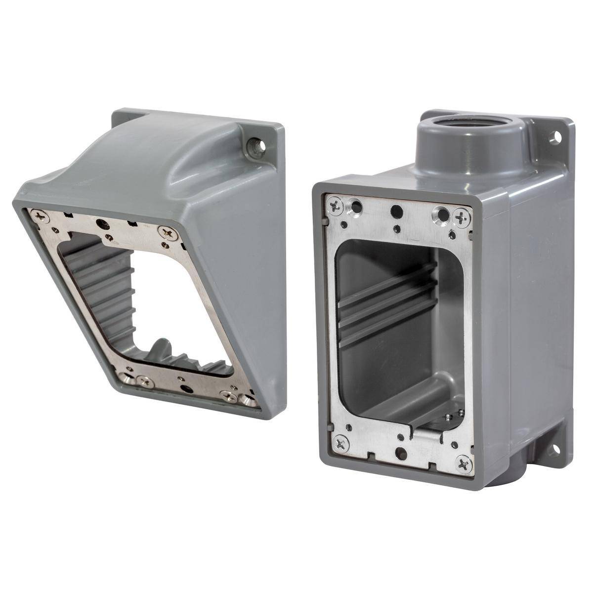 Wiring Device-Kellems HBL6083AK Standard Watertight Molded FD Box Adapter Kit, PBT, 45 cu-in Capacity