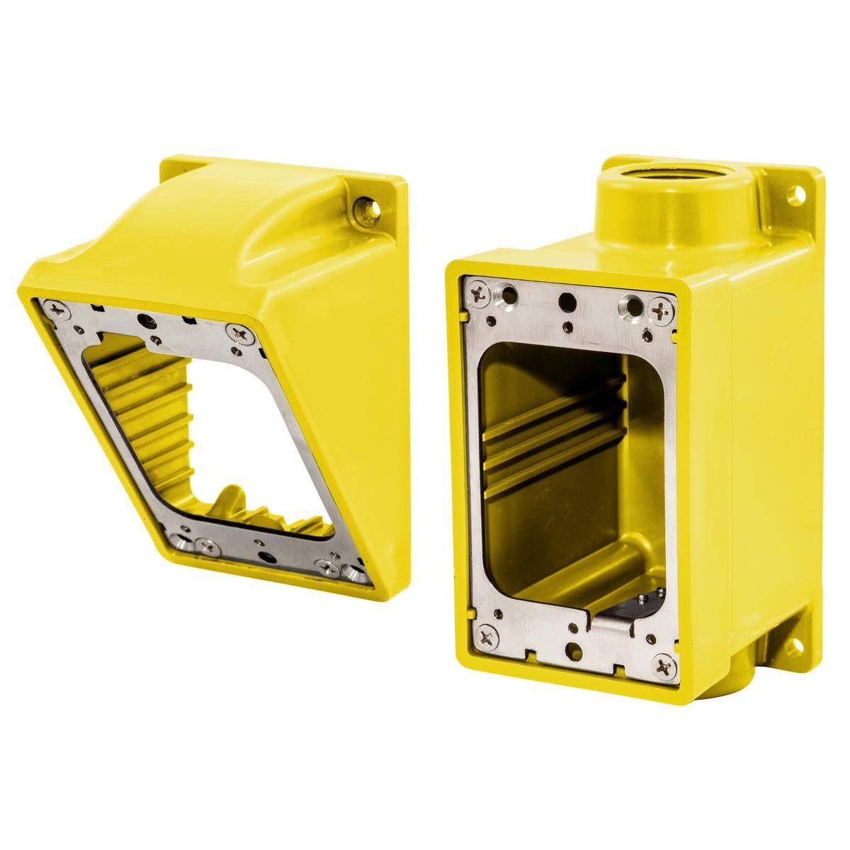 Hubbell® HBL60CM83AK Watertight FD Box Adapter, Polybutylene Terephthalate, 2 Outlets