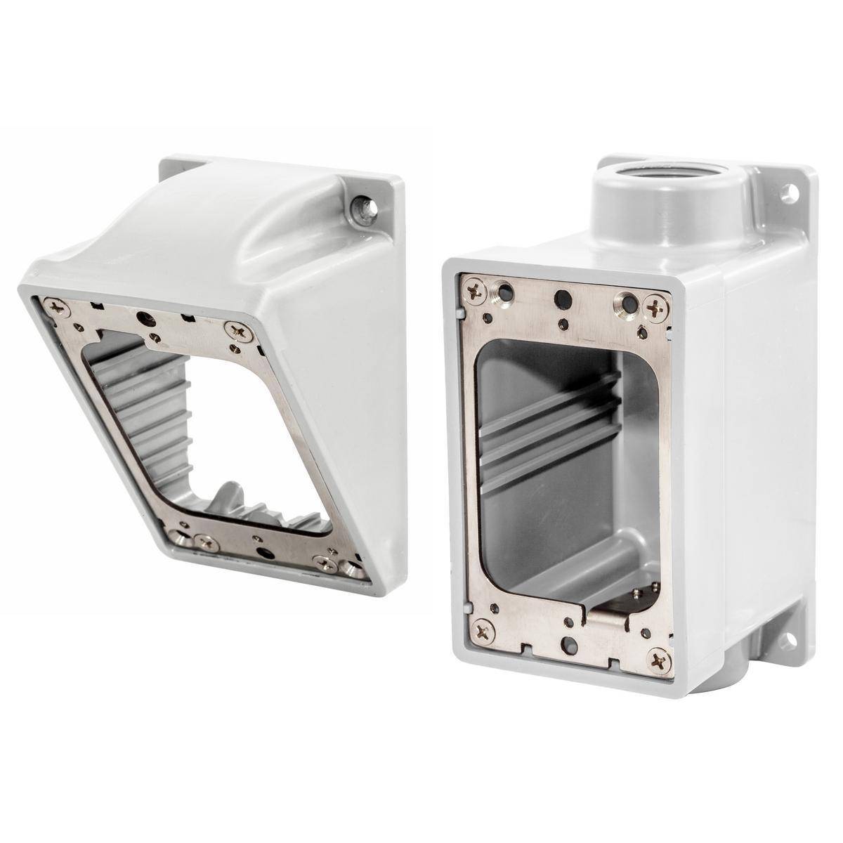 Wiring Device-Kellems HBL60CM84WAK Standard Watertight Molded Screw Mount FD Box Adapter Kit, -40 to 75 deg C Without Impact, PBT, White