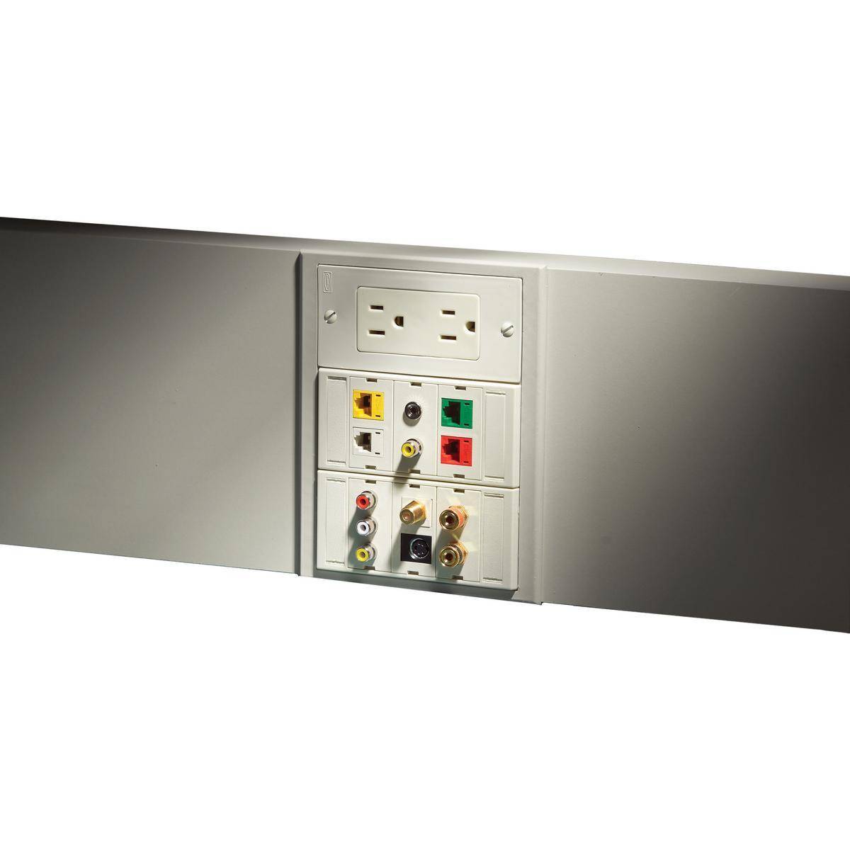 PREMISE WIRING HBL6750B10IV 1-Channel Standard Raceway Base, 10 ft L x 0.76 in W x 2.12 in H, Roll Formed Steel, Ivory