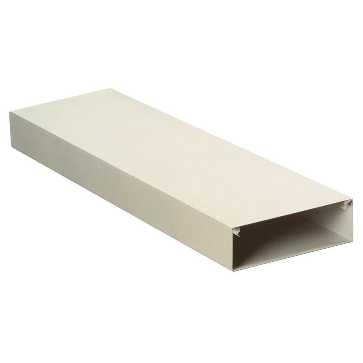 PREMISE WIRING HBL6750B10IV 1-Channel Standard Raceway Base, 10 ft L x 0.76 in W x 2.12 in H, Roll Formed Steel, Ivory