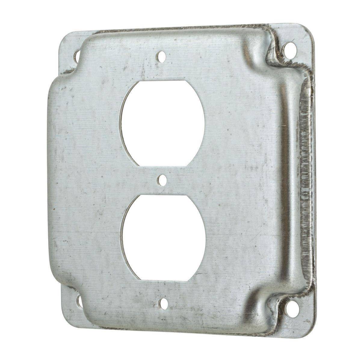 Wiring Device-Kellems HBL902C HBL 1-Duplex Wall Boxes, Square Cover, Pre Galvanized Steel
