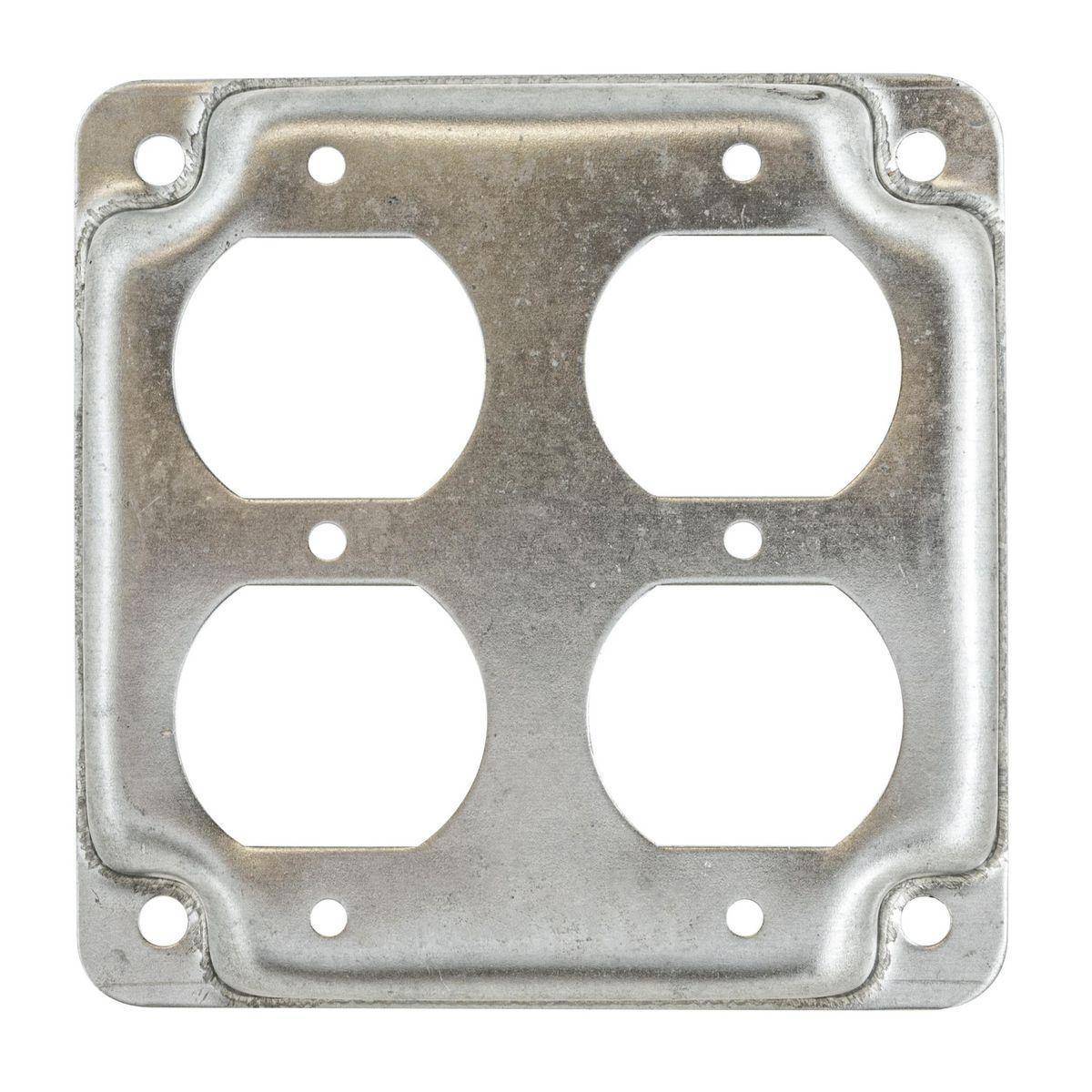 Wiring Device-Kellems HBL907C HBL 2-Duplex Wall Boxes, Square Cover, Pre Galvanized Steel