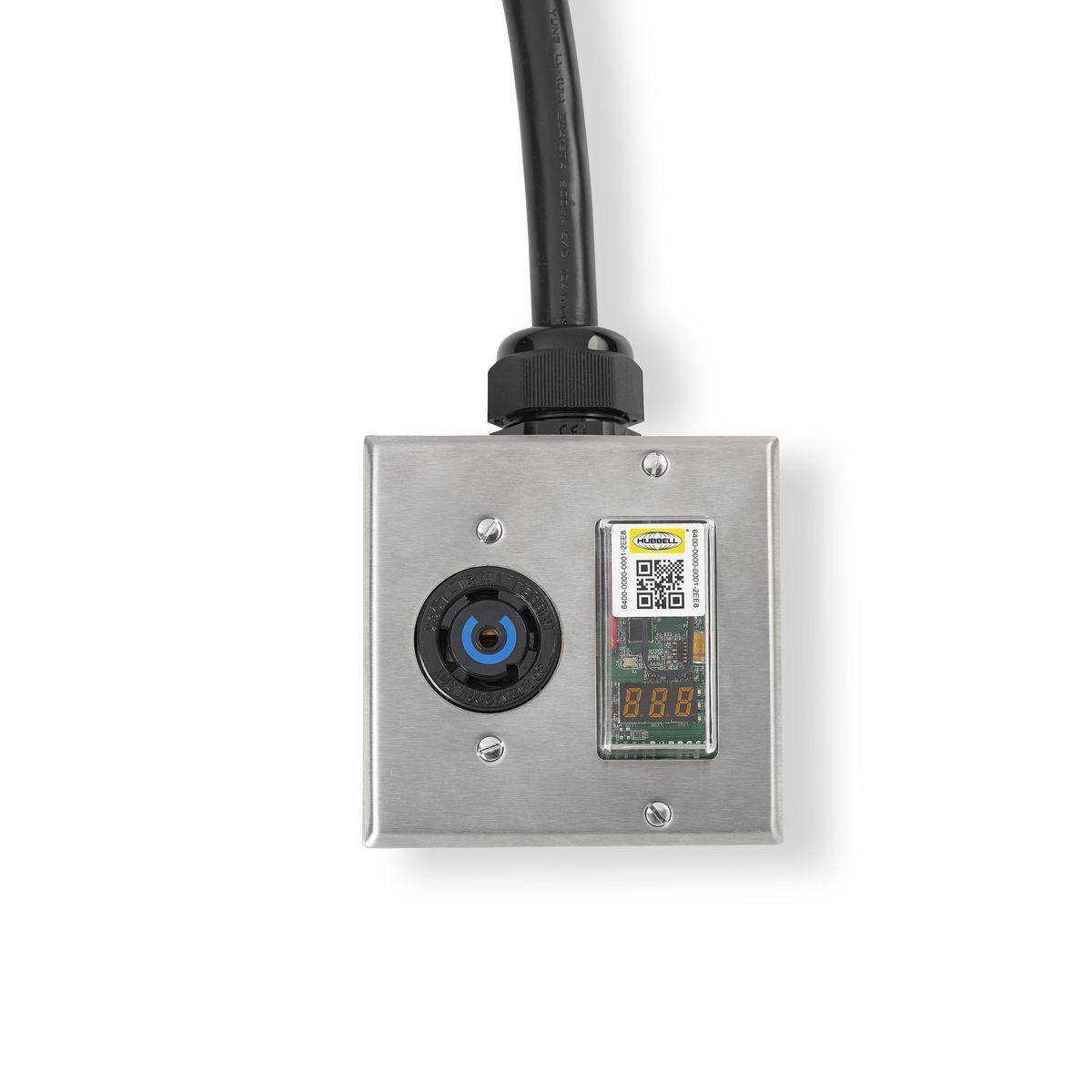 Wiring Device-Kellems inSIGHT™ HBLRG302121 HBL Data Monitoring 3-Phase 4-Pole 5-Wire Standard Smart Power Cable With NEMA L21-30 Device, 240/415 V, 4.56 in L, Lexan®