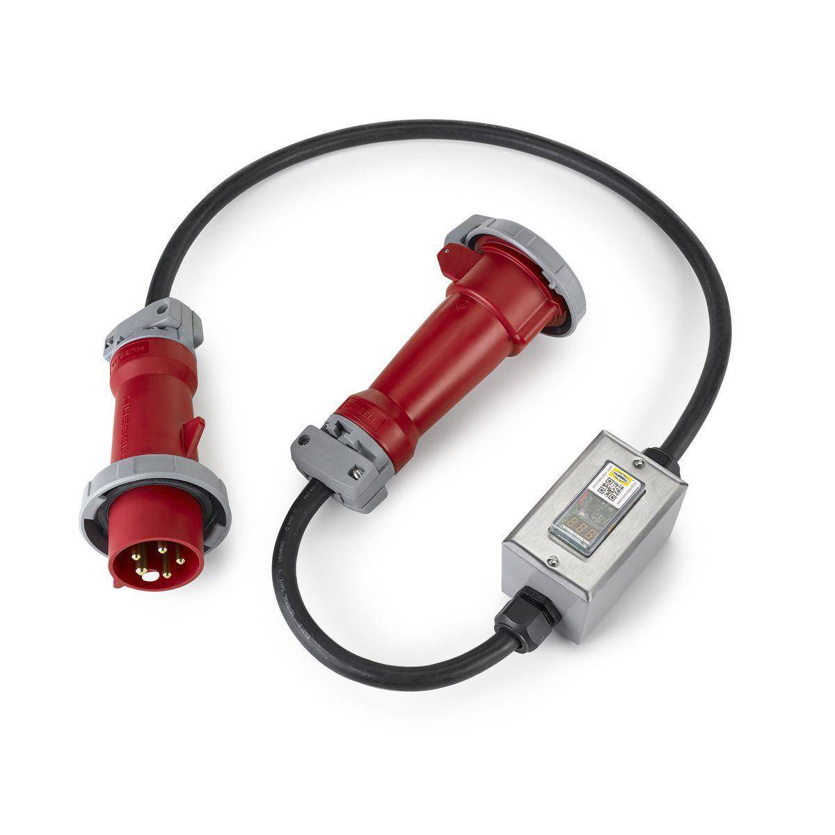 Wiring Device-Kellems inSIGHT™ HBLRG32532W HBL Data Monitoring 3-Phase 4-Pole 5-Wire Standard Smart Power Cable, 240/415 VAC, 48 in L, 12 to 10 AWG Conductor, Lexan®