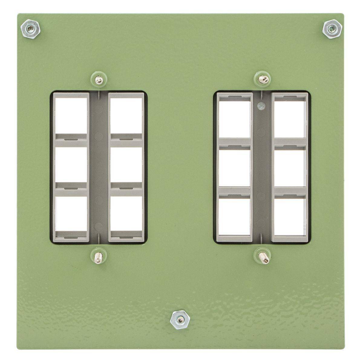 Wiring Device-Kellems HBLSBDPCC Center Data Panel, 2 Gangs, Steel