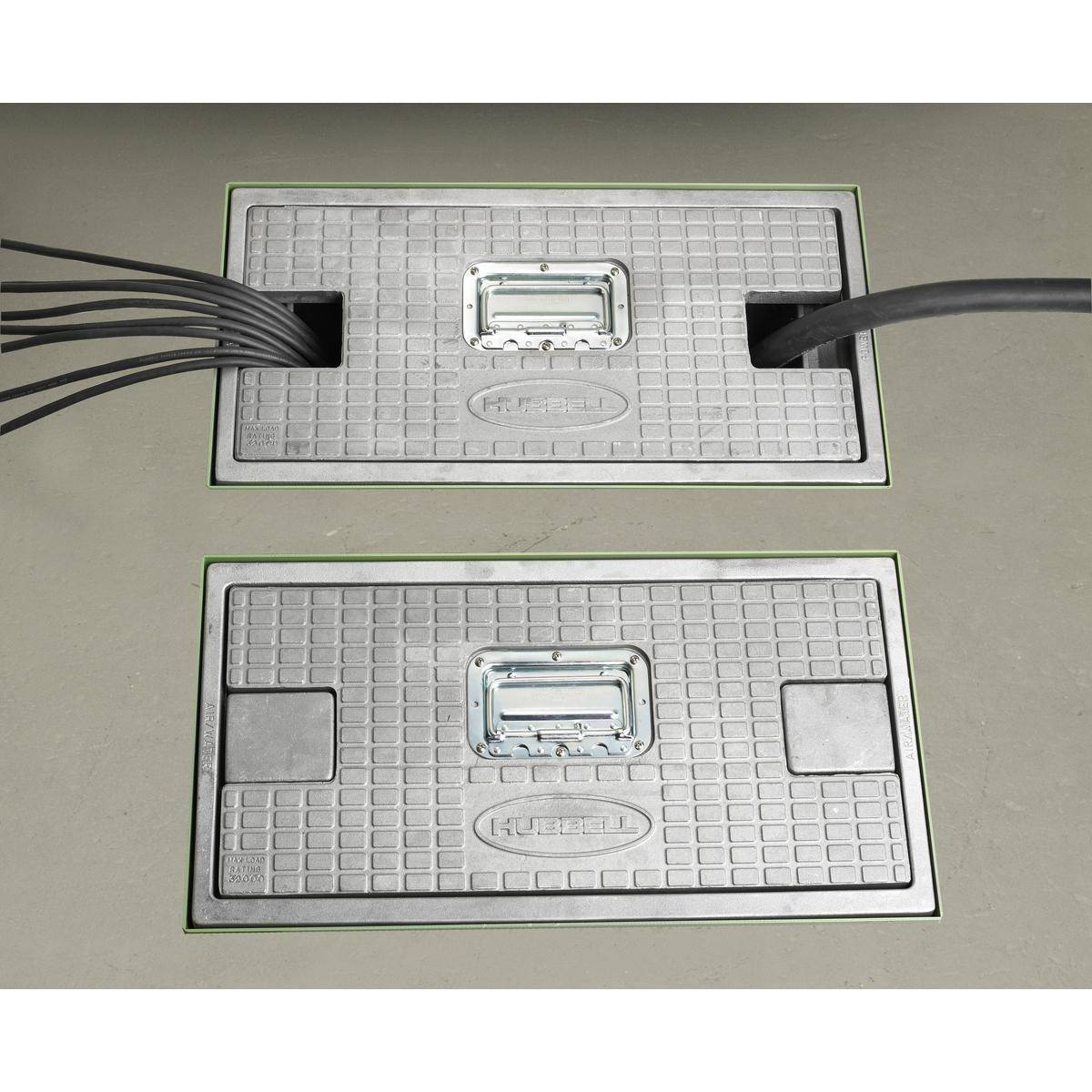 Wiring Device-Kellems HBLSCCUBPDW Semi-Adjustable Convention Centre Utility Box With Heavy Duty Cover, Stamped Steel, 2 X 2.3 cu-ft Capacity, 29.48 in L x 21.27 in W x 27.5 in H