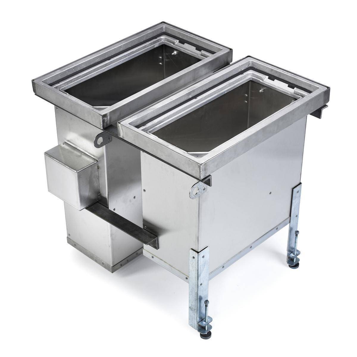 Wiring Device-Kellems HBLSCCUBPDWSS Semi-Adjustable Convention Centre Utility Box With Heavy Duty Cover, Stainless Steel, 2 X 2.3 cu-ft Capacity, 29.48 in L x 21.27 in W x 27.5 in H