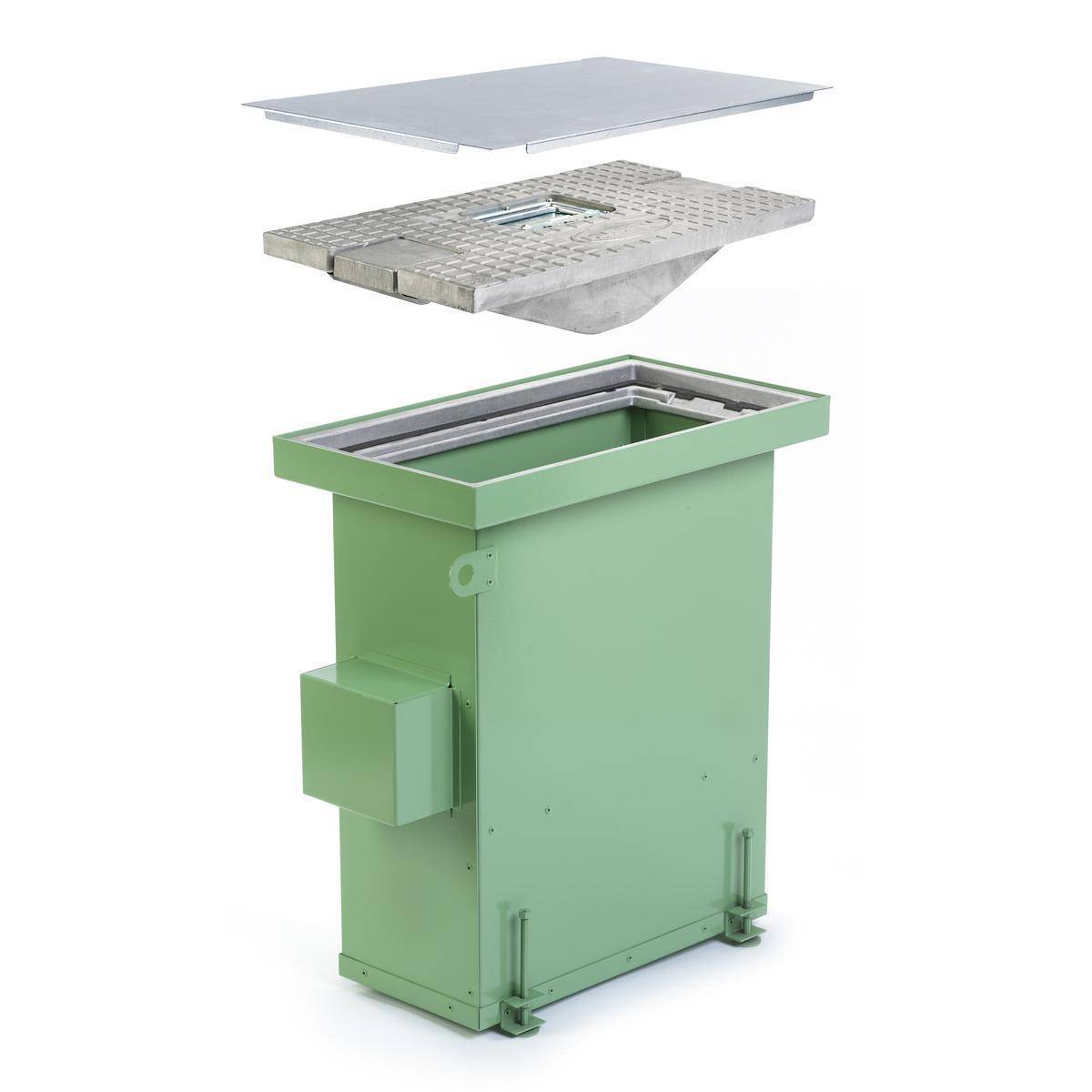 Wiring Device-Kellems HBLSCCUBPD Semi-Adjustable Convention Centre Utility Box With Heavy Duty Cover, Stamped Steel, 2 X 2.3 cu-ft Capacity, 13.46 in L x 24.26 in W x 27.5 in H