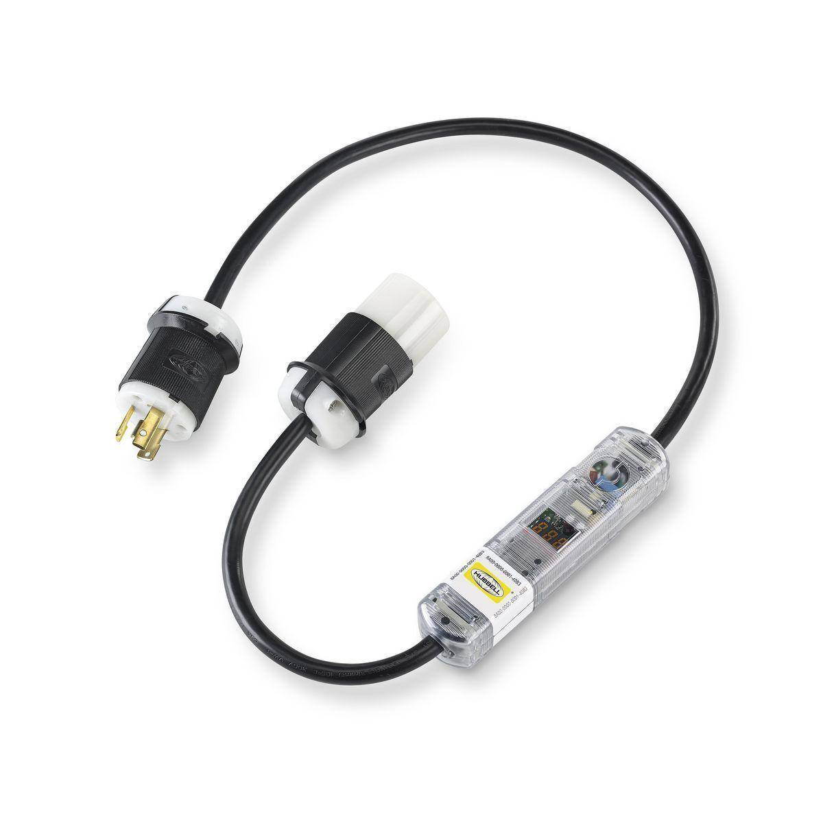 PREMISE WIRING Wiring Device-Kellems HBLSG20L6L6 1-Phase Data Monitoring Fully Enclosed Standard Smart Power Cable, 240 VAC, Lexan®