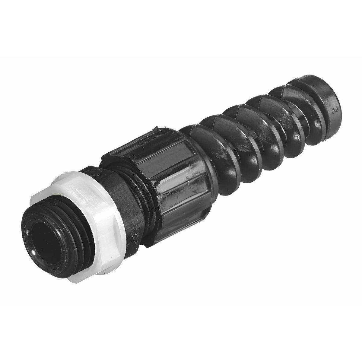 Wiring Device-Kellems HJ1015BPK25 Miniature Standard Cord Connector, 3/8 in Trade, (1) Conductors, 0.28 to 0.34 in Cable Openings, Nylon