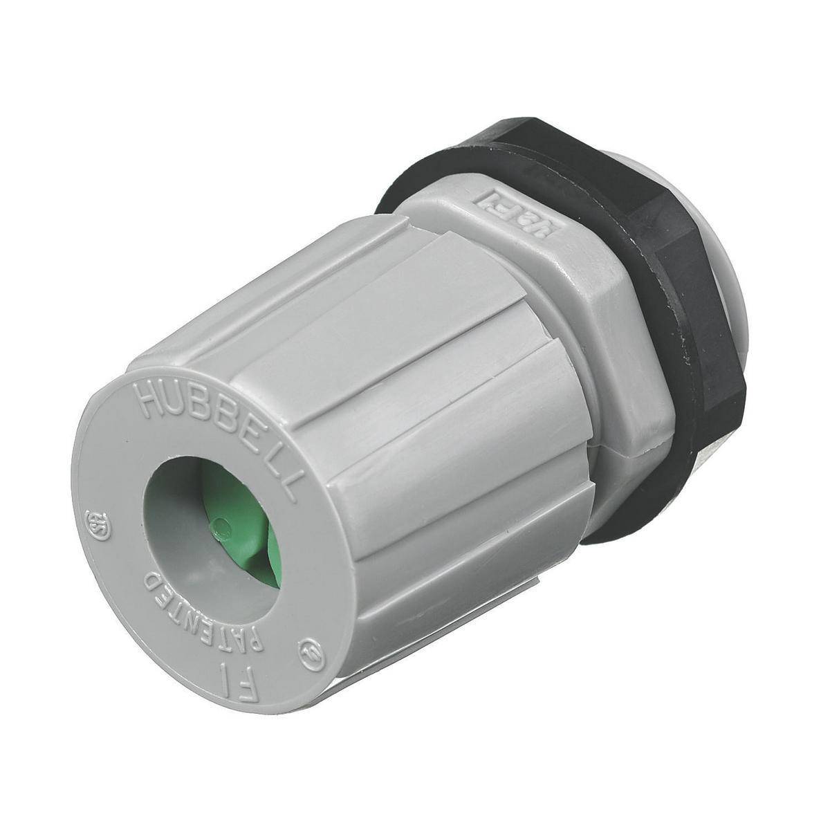 Wiring Device-Kellems Juniors® HJ1055GPK25 Miniature Standard Cord Connector, 1/2 in Trade, 1 Conductor, 0.06 to 0.13 in Cable Openings, Nylon