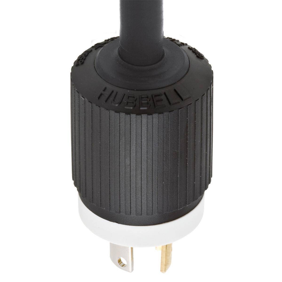 Wiring Device-Kellems Twist-Lock® L515P 1-Phase Grounding Standard Sized Cord Mount Locking Male Plug, 125 VAC, 15 A, 2 Poles, 3 Wires, Black