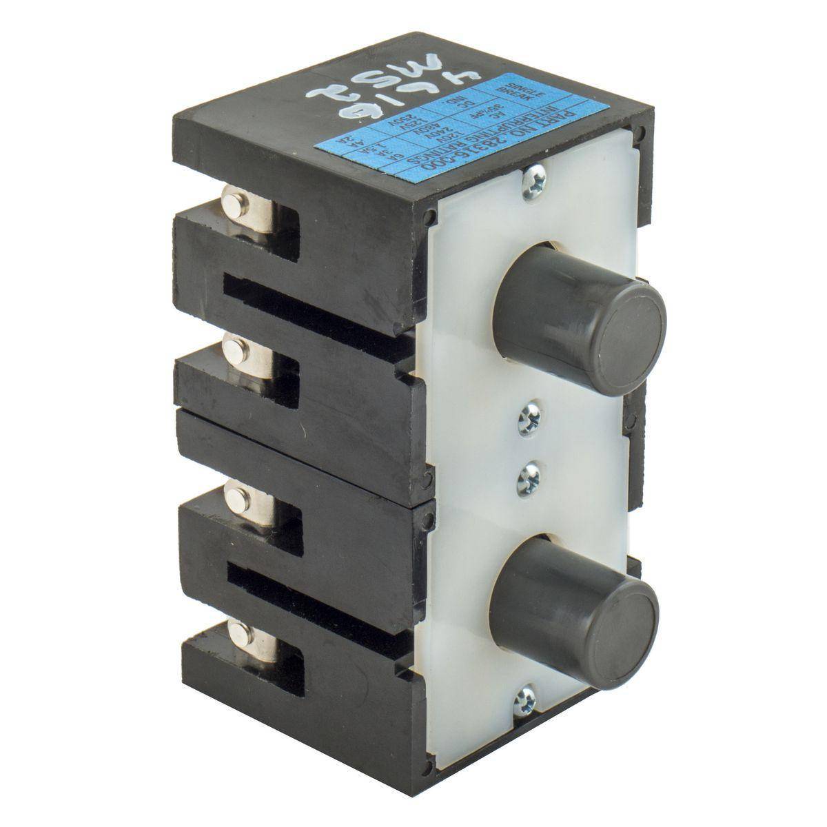 Wiring Device-Kellems MS2 PBS 1-Phase 4-Pole Non-Metallic Pilot Duty Standard Replacement Pendant Insert, For Use With 3-Speed Button Set, 4-Pole, 250 VAC, -40 to 75 deg C Without Impact, Momentary, Surface Mount, Screw Terminal, Black