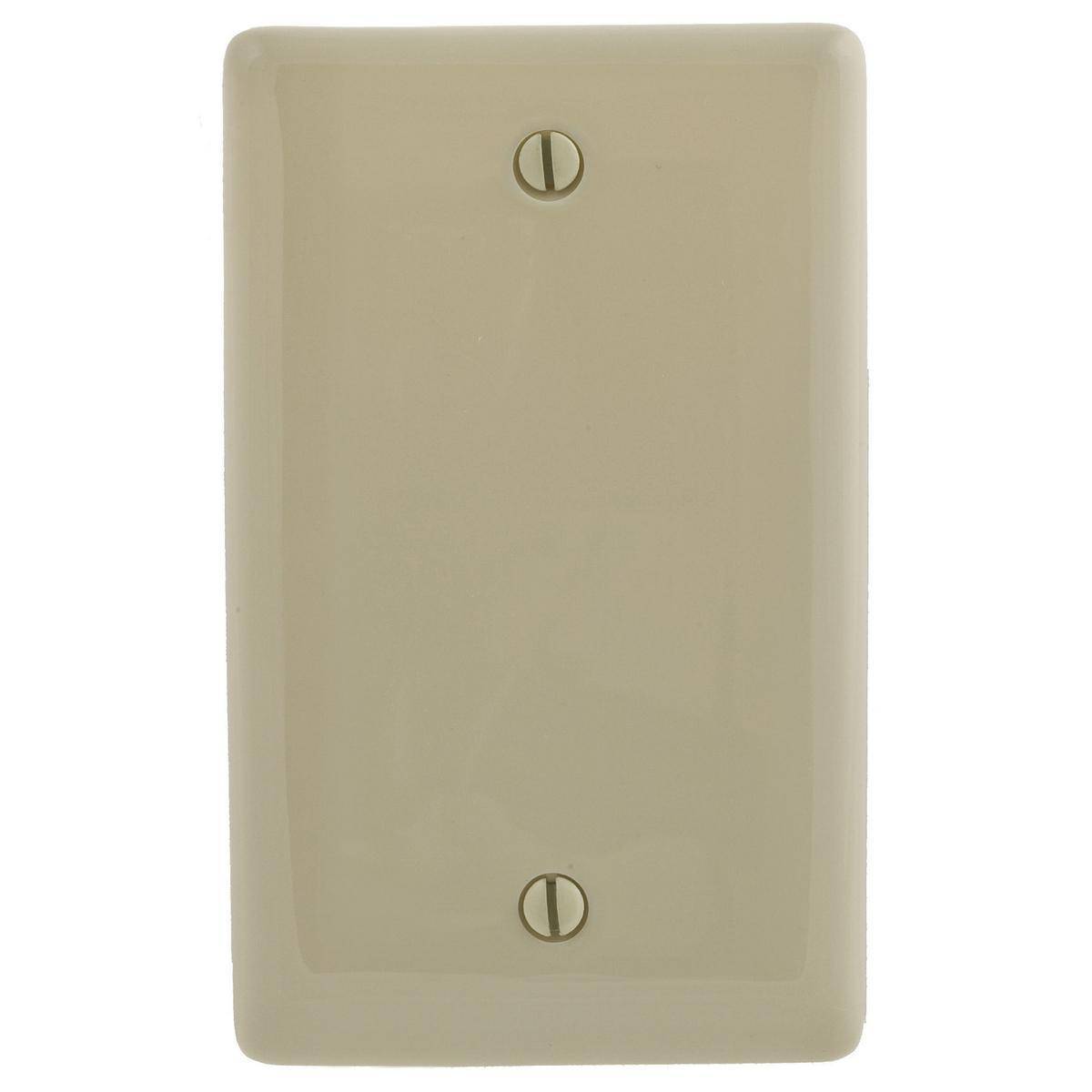 Wiring Device-Kellems NPJJ13I Jumbo Unbreakable Blank Wall Plate, 1 Gangs, 3-1/2 in W x 5-1/4 in H, Nylon, Black