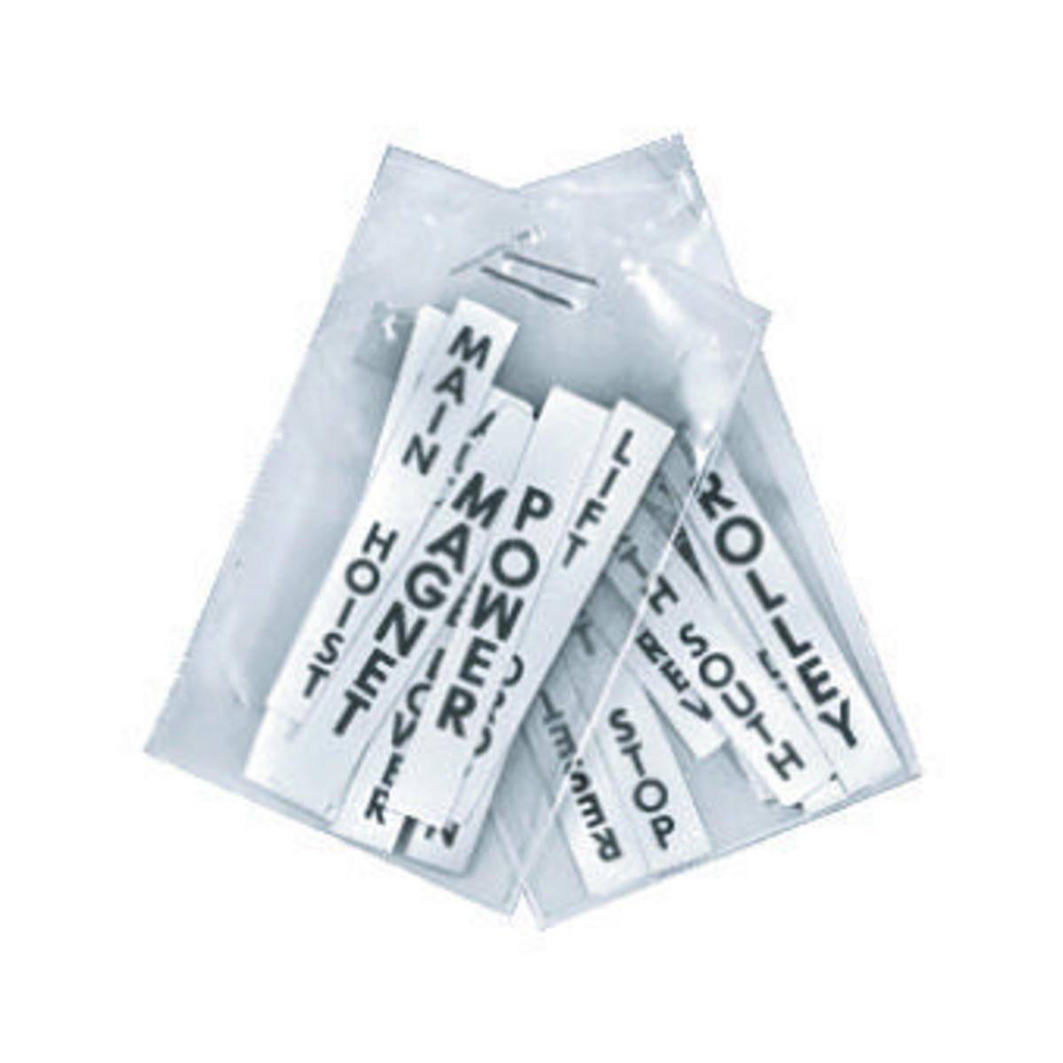 Wiring Device-Kellems PBSLP 1-Phase Industrial Grade Non-Metallic Pilot Duty Standard Label Pack, 250 VAC, 1 ph, -40 to 75 deg C, Surface Mount, Screw Terminal, White