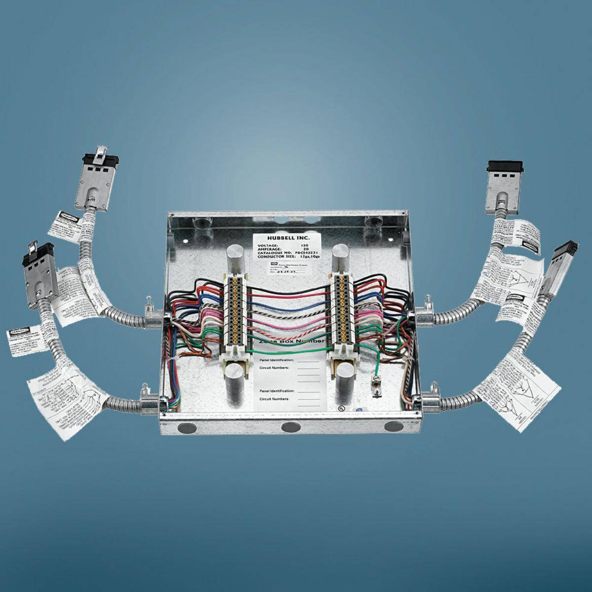 Wiring Device-Kellems PDCS332 Expandable Zone Distribution Box, 44 in L x 1-3/4 in H