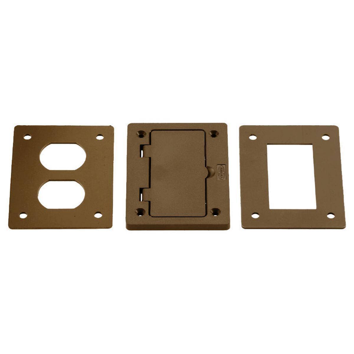 PREMISE WIRING PFBR826BRA Duplex/Decorator Insert Rectangular Standard Device Plate, 4.15 in L x 2.97 in W, PVC