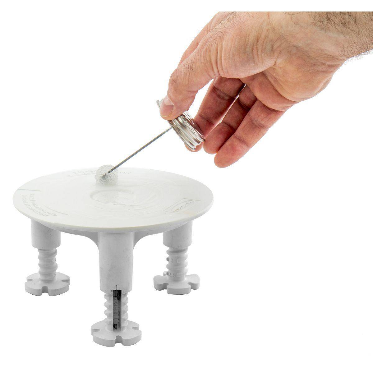 PREMISE WIRING Wiring Device-Kellems PFBSTAND Adjustable Non-Metallic Standard Floor Box Stand, 6 in W, PVC, White