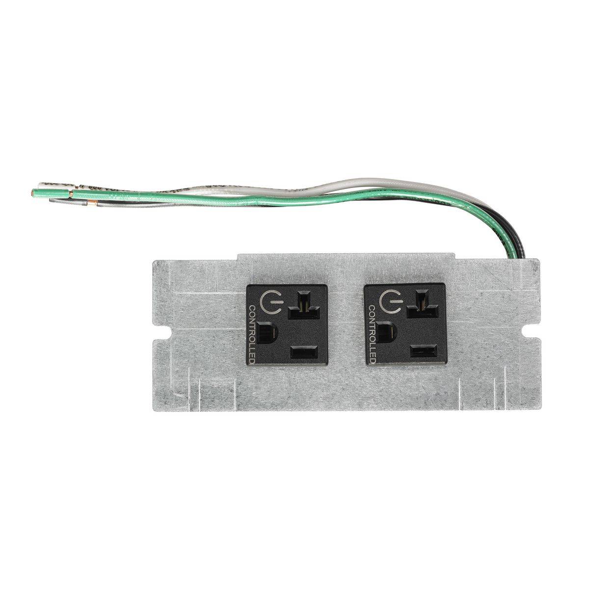 Wiring Device-Kellems PWFBMP2RC Recessed Pre-Wired Device Plate, 5.01 in L x 2.04 in W, 2, 4, 6 Gangs, Steel