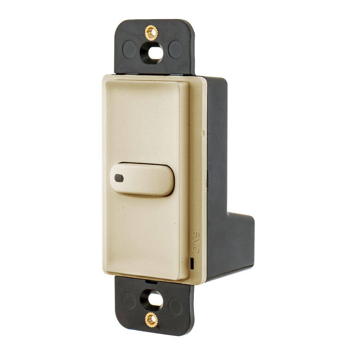 Wiring Device-Kellems Load:Logic® RCS1I 1-Button 1-Circuit Standard Adjustable Room Controller Switch With Pilot Light, 24 VDC, Ivory