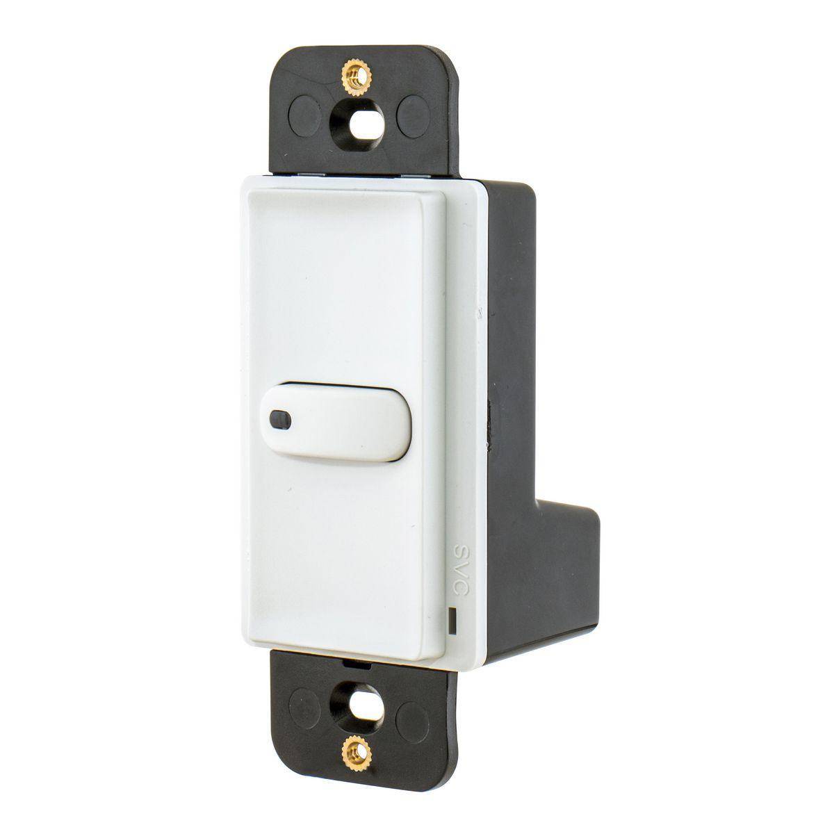 Wiring Device-Kellems Load:Logic® RCS1W 1-Button Standard Room Controller Switch With Pilot Light, 24 VDC, White