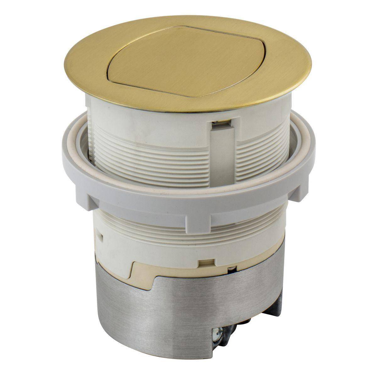 Bryant Electric Wiring Device-Kellems RCT201BR 1-Outlet Counter Pop-Up Standard Tamper-Resistant Kitchen Center Receptacle Kit, Thermoplastic PBT