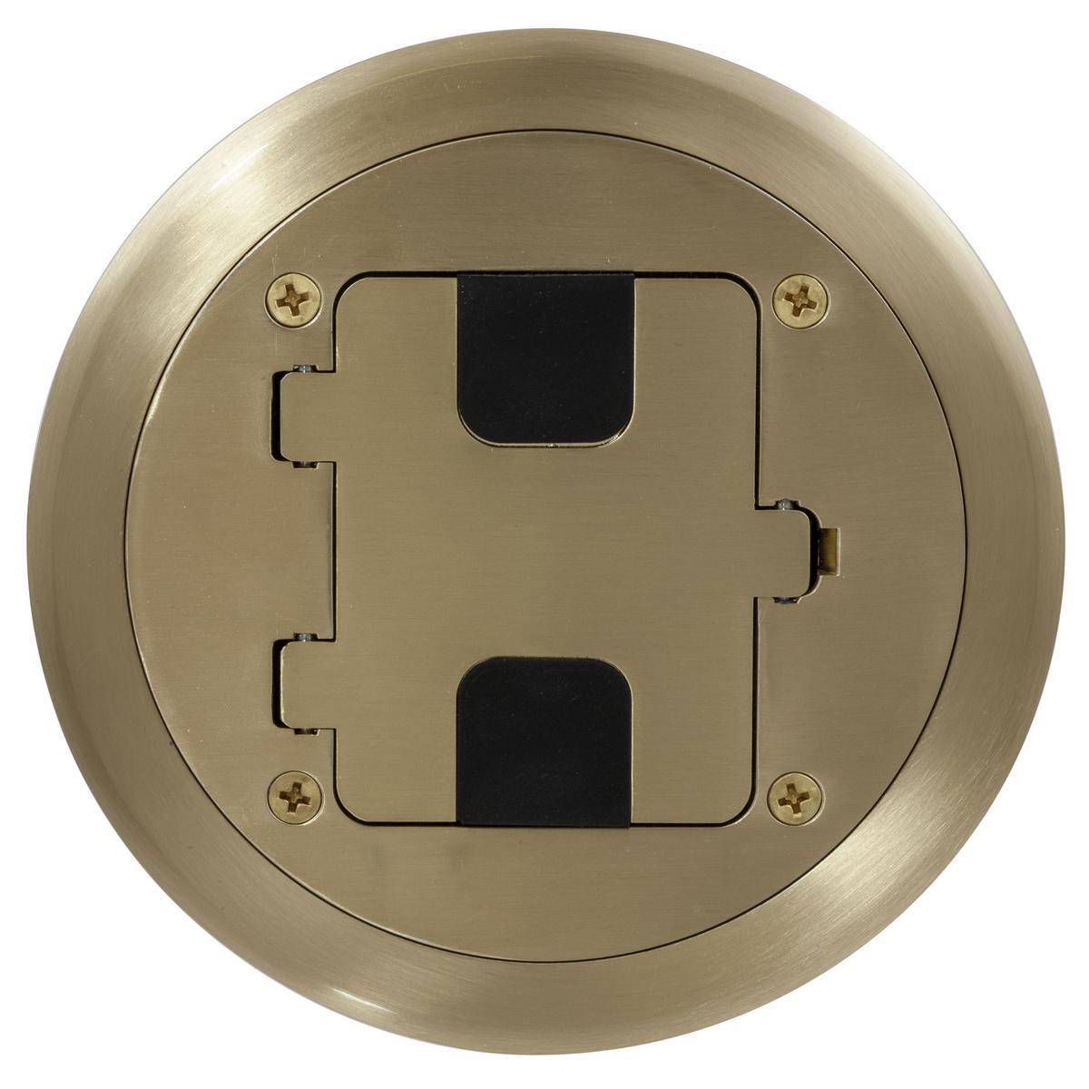 Bryant Electric Wiring Device-Kellems RF406BP Factory Pre-Assembled Flange/Hinged Door Cover Floor Box, PVC, 1 Gangs