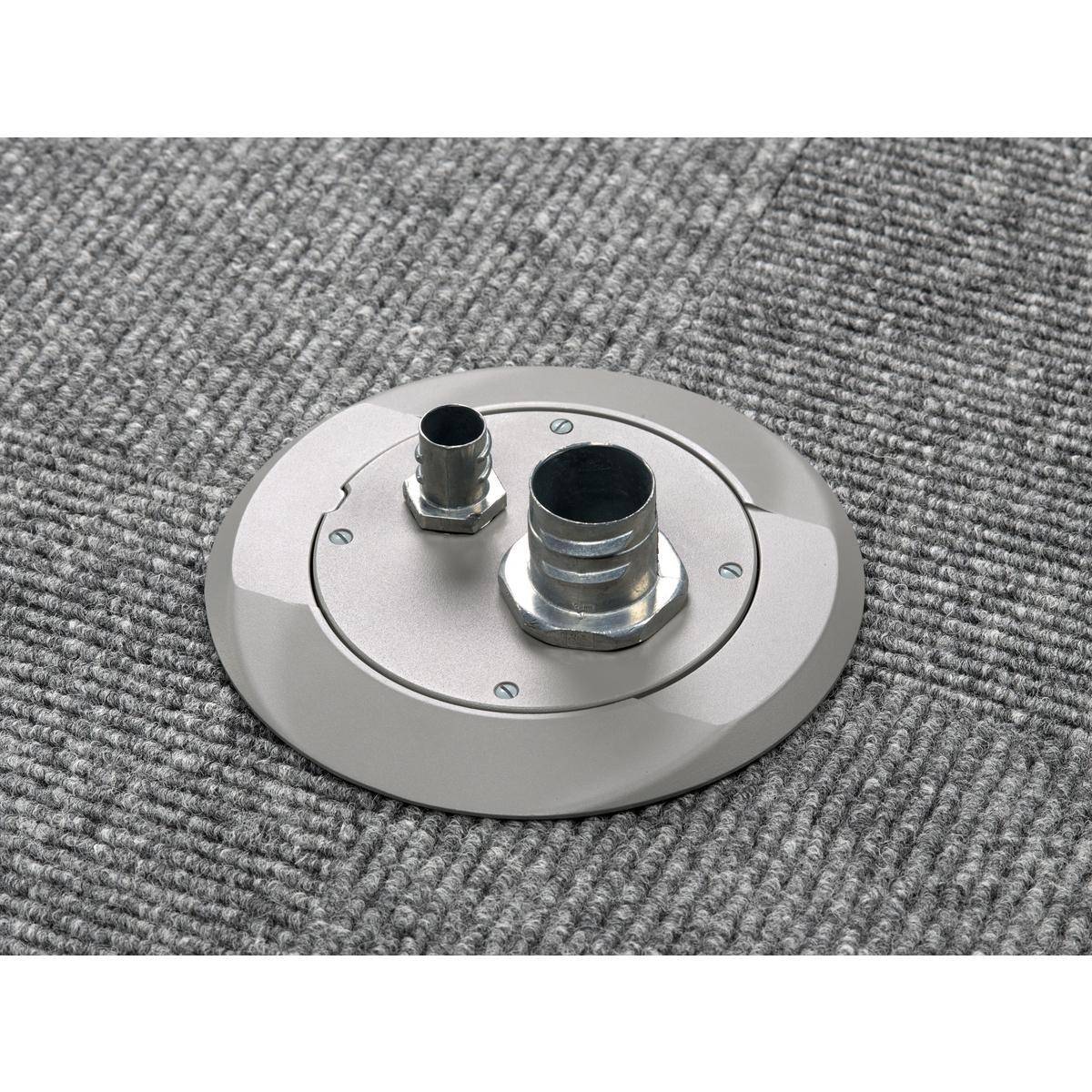 Wiring Device-Kellems SystemOne S1SPFFAL Fire-Rated Poke-Through Sub Plate, 8 in Dia, 2.41 in L, Cast Aluminum