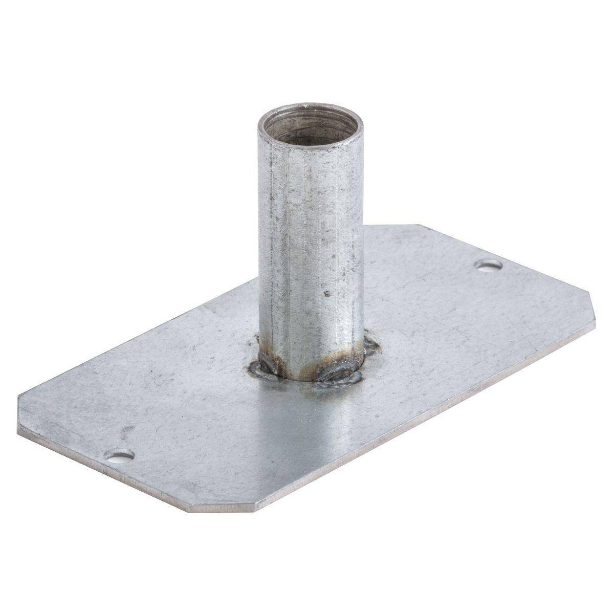 Wiring Device-Kellems SystemOne S1R10CBF050 Standard Center Bottom Feed Plate With 1/2 in EMT, 4.1 in L x 2.16 in W x 1.18 in D, Galvanized Steel
