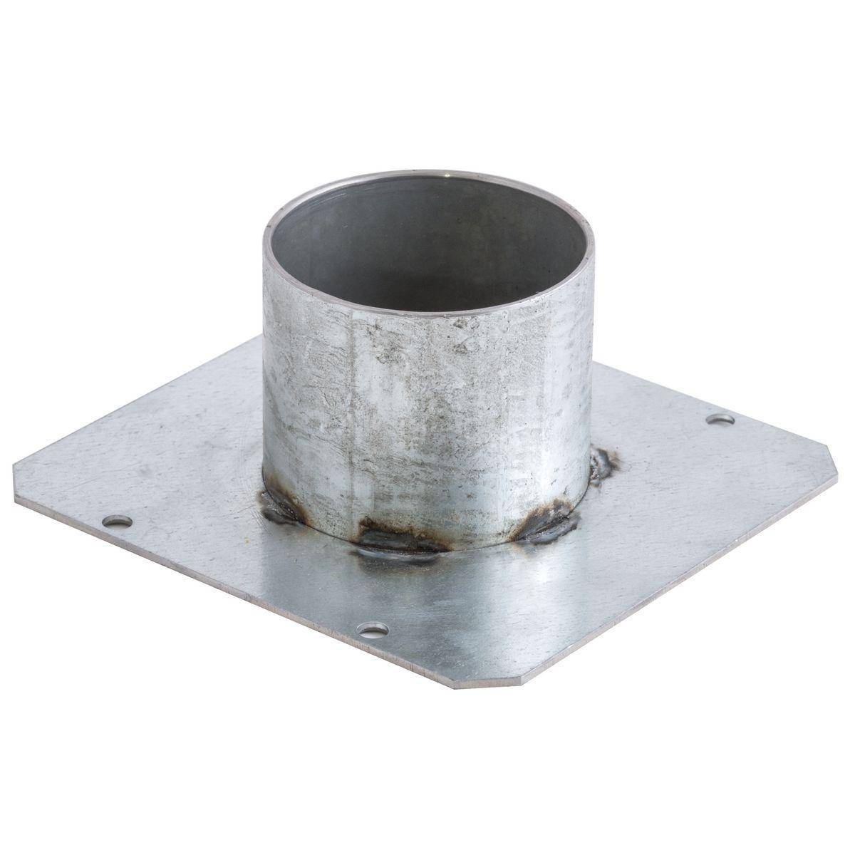 Wiring Device-Kellems SystemOne S1R10CBF200 Standard Center Bottom Feed Plate With 2 in EMT, 4.1 in L x 4.34 in W x 1.18 in D, Galvanized Steel