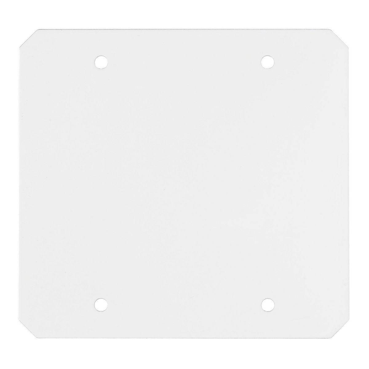 Wiring Device-Kellems SystemOne S1R10CSP2B 2-Gang Blank Center Standard Sub Plate, 4.18 in L x 4.47 in W x 0.06 in D, Steel