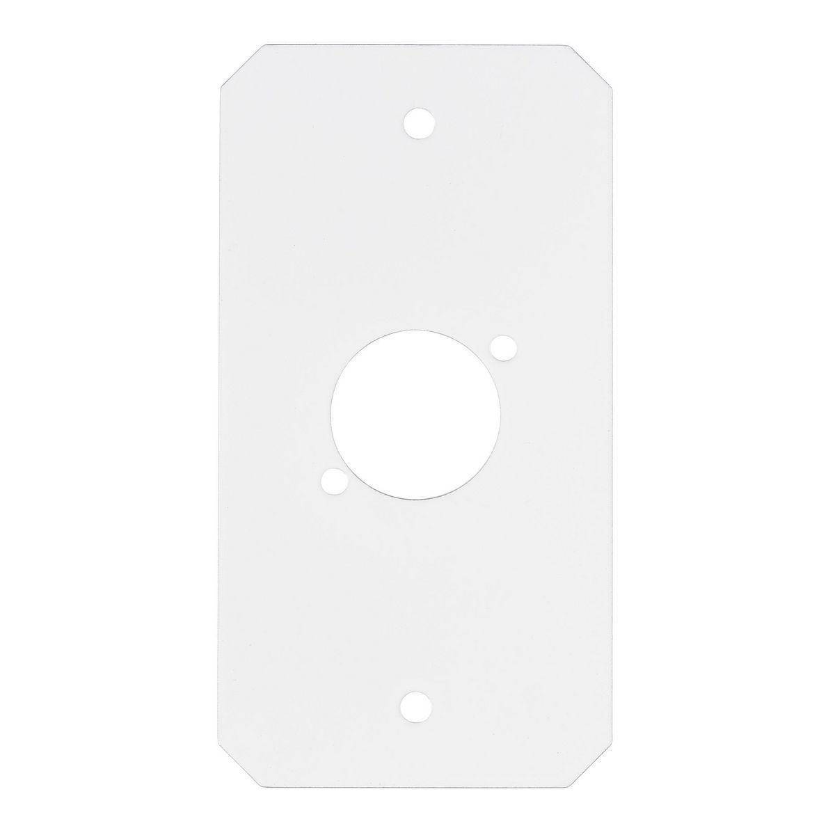 Wiring Device-Kellems SystemOne S1R10CSPX Standard Center Sub Plate With XLR Opening, 4.18 in L x 2.22 in W x 0.06 in D, Steel