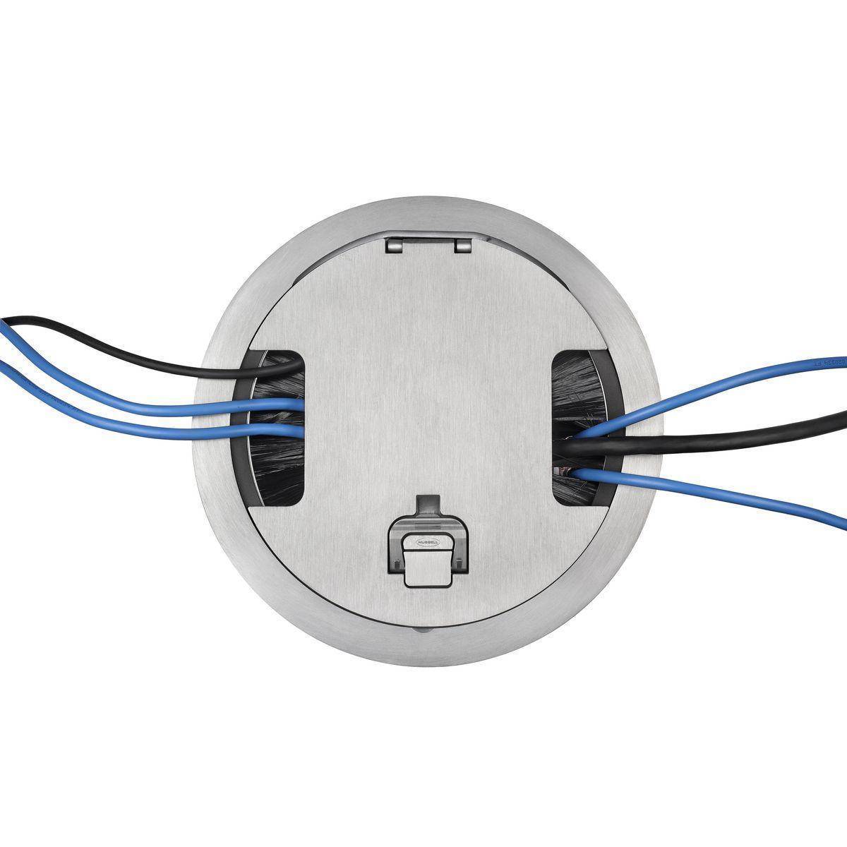 Wiring Device-Kellems SystemOne ScrubShield® S1R10CVRALU Standard Cover Assembly, 10 in Dia, 11-1/2 in W x 1.48 in D, Steel